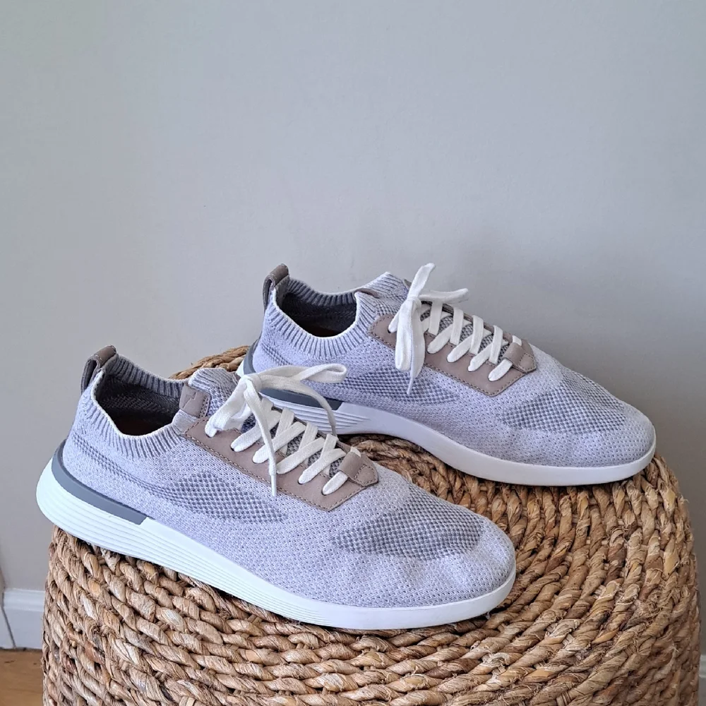Wolf & Sherpherd Men Supremeknit Grey/White Athleisure/Preppy Slip On Sneakers 8